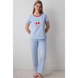 Cherry Pantolon Açık Mavi Pijama Takımı