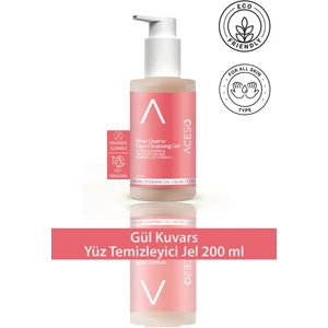Aceso Cosmetics Gül Kuvars Yüz Temizleyici Jel 200 ml