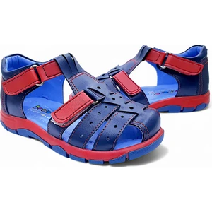 Ortopedik Erkek Çocuk Sandaleti Cayman Serisi CYM2404p Lacivert Kırmızı 28