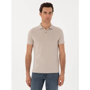 Erkek Vizon Slim Fit Pamuk Polo Yaka T-Shirt 50300716-VR052