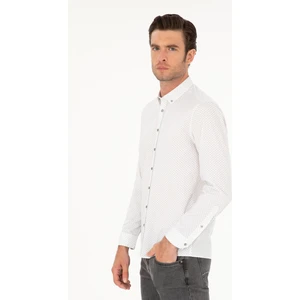 Erkek Açık Gri Slim Fit Uzun Kollu Gömlek 50218082-VR001
