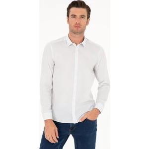 Erkek Lacivert Slim Fit Uzun Kollu Gömlek 50218084-VR033