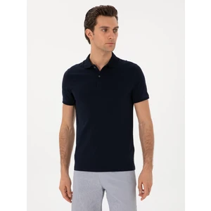 Erkek Lacivert Slim Fit Pamuk Polo Yaka T-Shirt 50300716-VR033