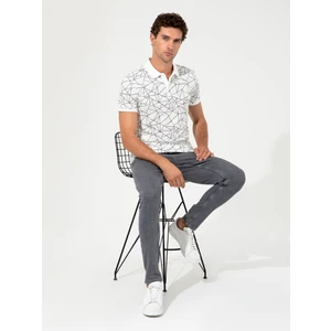 Erkek Ekru Polo Yaka T-Shirt 50230521-VR019
