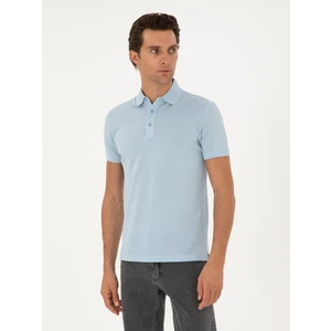 Erkek Açık Mavi Slim Fit Basic Tişört 50284769-VR095