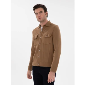 Erkek Camel Regular Fit Triko Hırka 50291621-VR015