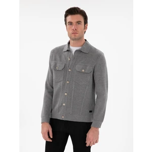 Gri Regular Fit Triko Hırka 50291621 VR024