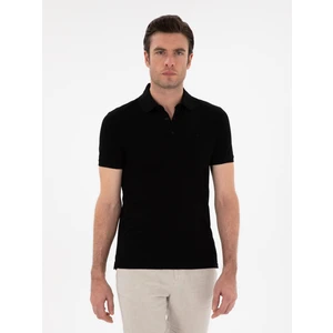Erkek Siyah Slim Fit Basic Tişört 50284769-VR046