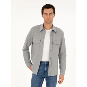 Erkek Antrasit Regular Fit Ceket Gömlek 50292995-VR006