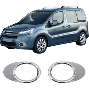 Citroen Berlingo 2 Uyumlu 2008-2012 Sis Farı Çerçevesi 2 Parça Abs Krom Kaplama