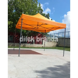 Dilek Branda PREMİUM Serisi Altıgen Profil 3x3 Katlanır Çardak (Turuncu)