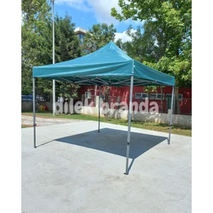 Dilek Branda PREMİUM Serisi Altıgen Profil 3x3 Katlanır Çardak (Yeşil)