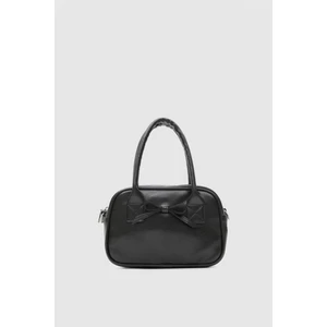 Shule Bags Perfect Siyah Kurdele Detaylı El ve Çapraz Çanta