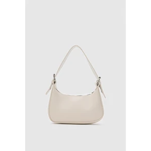 Shule Bags Muse Krem Oval Baget Çanta