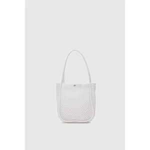 Palma Handmade Midi Hasır Omuz Çantası Beyaz