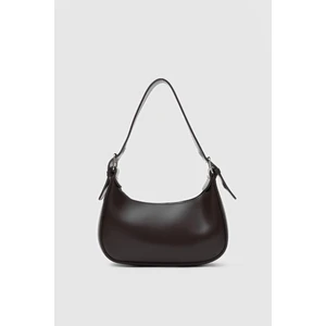Shule Bags Muse Acı Kahve Oval Baget Çanta