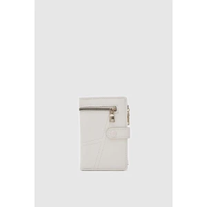 Shule Bags Earl Fermuarlı Krem Cüzdan