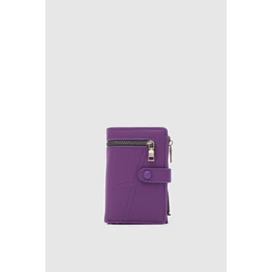 Shule Bags Earl Fermuarlı Mor Cüzdan
