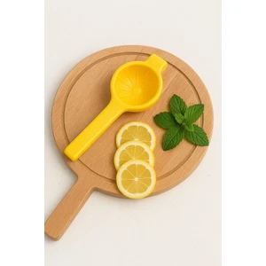 Metal Narenciye Limon Sıkacağı Özel Tasarım Desenli Limon Portakal Sıkacağı Mat Sarı