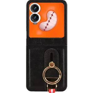 Tecno Phantom V Flip2 Askılıklı Standlı Açacaklı Deri KILIF-AL5118