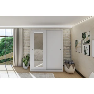 Gm 347 Menekşe Beyaz Sürgülü Gardırop