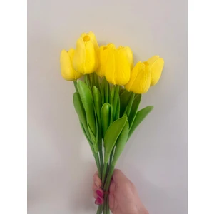 Sarı Lale 8 Adet Islak Yapay Lale