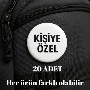 Kişiye Özel 44 mm Tasarım Rozet Seti- 20 Adet