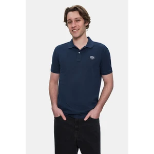 Lakes Lacivert Polo Yaka Nakışlı Erkek Tshirt