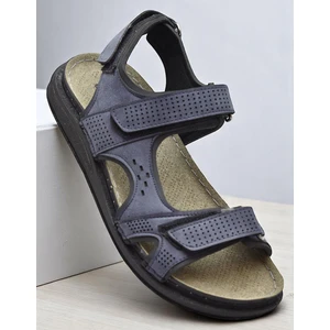 240105 Ortopedik Taban Erkek Sandalet Erkek Cırtlı Sandalet