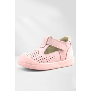 Shaun Hakiki Deri Pembe Cırtlı Anatomik Bebek Sandalet