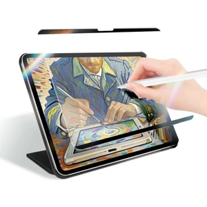 Apple iPad Pro 12.9 6. Nesil (2022) Mıknatıslı Kağıt Hissiyatlı Yansıma Önleyici Mat Paperlike Magnetic Ekran Koruyucu A2436 A2437