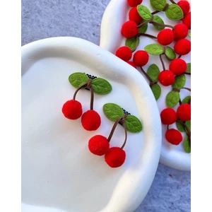 Kirazlı Saçsız Bebek Tokası 1 Çift