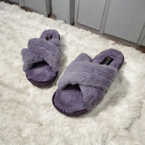 Sessiz Taban Çapraz Kışlık Peluş Terlik