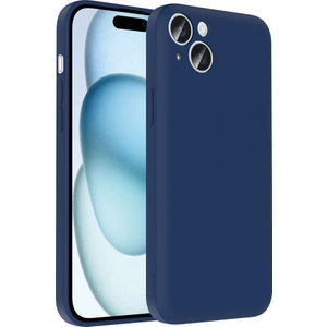 Apple iPhone 15 Kılıf Kamera Korumalı Kartlık Hazneli  Vitra Kapak - Lacivert