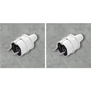 Erkek Fiş Topraklı Beyaz 2 Adet