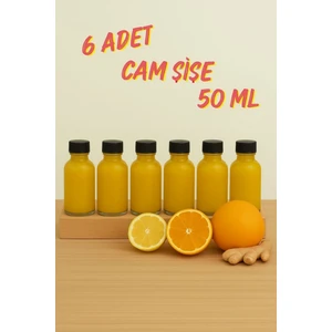 6 Adet Şeffaf Cam Shot Şişesi Sızdırmaz Siyah Plastik Kapaklı Kolonya Koku Süs Çok Amaçlı Şişe 30ML