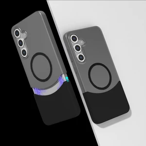 Galaxy S24 Fe Kılıf M-Safe Şarj Özellikli Mıknatıslı Alt Duble Kapak - Siyah