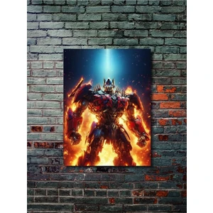 Optimus Prime - Transformers - Dizi, Film ve Karakter Özel Tasarım Poster Serisi, Eşsiz Tasarım,