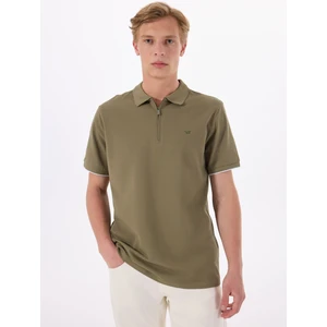Baskılı Haki Erkek Polo T-Shirt M5SM-TST1324