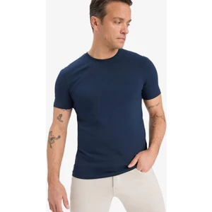 Slim Fit Dar Kesim Bisiklet Yaka Esnek Kumaş Kısa Kollu Tişört E2635AX25SM