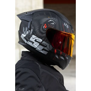 Ls2 Rapıd 2 Clawn Mat Siyah-Gri-Kırmızı Kask