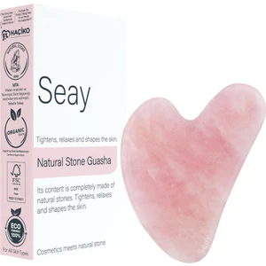 Pembe Kuvars Taşı Gua Sha Yüz Masaj Aleti Değerli Doğal Taş Sertifikalı