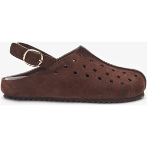 Louis Cardy Wasta Kahverengi Hakiki Deri Kadın Sandalet