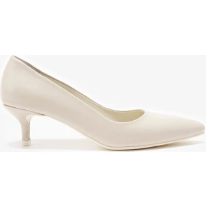 Louis Cardy Kamino Bej Hakiki Deri Kadın Topuklu Ayakkabı