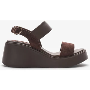 Louis Cardy Kelly Kahverengi Hakiki Deri Kadın Sandalet