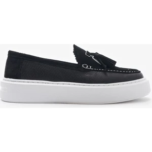 Louis Cardy Neil Siyah Hakiki Deri Kadın Loafer