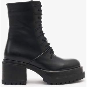 Louis Cardy Phoebe Siyah Deri Kadın Bot