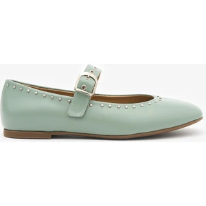 Louis Cardy Ruby Kazan Yeşili Hakiki Deri Kadın Babet