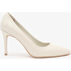 Louis Cardy Gala Krem Hakiki Deri Kadın Topuklu Ayakkabı