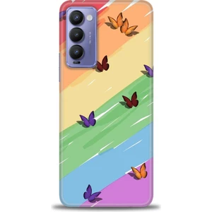 Kılıf Evreni Tecno Camon 18P Kılıf Hd Baskılı Kılıf + Seramik Tam Kaplayan Ekran Koruyucu 420